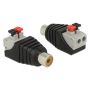 DeLOCK 65565 tussenstuk voor kabels RCA Zwart, Grijs, Rood (65565) thumbnail