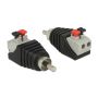 DeLOCK 65566 tussenstuk voor kabels RCA Zwart, Grijs, Rood (65566) thumbnail