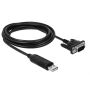 DeLOCK 66282 video kabel adapter 1,8 m RS-232 USB Type-A Zwart (66282) thumbnail