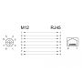 DeLOCK 66316 tussenstuk voor kabels M12 RJ45 Zwart (66316) thumbnail