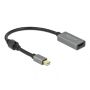 DeLOCK 66570 video kabel adapter 0,2 m Mini DisplayPort HDMI Type A (Standaard) Zwart, Grijs (66570) thumbnail