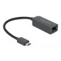 DeLOCK 66645 tussenstuk voor kabels USB Type-C LAN RJ45 Zwart (66645) thumbnail