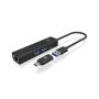 ICY BOX IB-HUB1439-LAN Bedraad USB 3.2 Gen 1 (3.1 Gen 1) Type-A Zwart (IB-HUB1439-LAN) thumbnail
