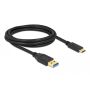 DeLOCK 84004 USB-kabel 2 m USB 3.2 Gen 1 (3.1 Gen 1) USB A USB C Zwart (84004) thumbnail