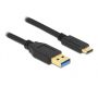 DeLOCK 84004 USB-kabel 2 m USB 3.2 Gen 1 (3.1 Gen 1) USB A USB C Zwart (84004) thumbnail