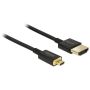DeLOCK HDMI-A/HDMI Micro-D, 4.5 m HDMI kabel 4,5 m HDMI Type A (Standaard) HDMI Type D (Micro) Zwart (84785) thumbnail