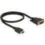 DeLOCK 85651 video kabel adapter 0,5 m HDMI Type A (Standaard) DVI Zwart (85651) thumbnail