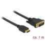 DeLOCK 85652 video kabel adapter 1 m HDMI Type A (Standaard) DVI Zwart (85652) thumbnail