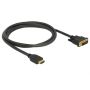 DeLOCK 85653 video kabel adapter 1,5 m HDMI Type A (Standaard) DVI Zwart (85653) thumbnail