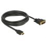 DeLOCK 85655 video kabel adapter 3 m HDMI Type A (Standaard) DVI Zwart (85655) thumbnail