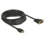 DeLOCK 85656 video kabel adapter 5 m HDMI Type A (Standaard) DVI Zwart (85656) thumbnail