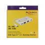 DeLOCK 87731 interface hub USB 3.2 Gen 1 (3.1 Gen 1) Type-C Grijs, Wit (87731) thumbnail