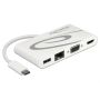 DeLOCK 87731 interface hub USB 3.2 Gen 1 (3.1 Gen 1) Type-C Grijs, Wit (87731) thumbnail