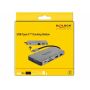 DeLOCK 87735 notebook dock & poortreplicator Bedraad USB 3.2 Gen 1 (3.1 Gen 1) Type-C Grijs (87735) thumbnail