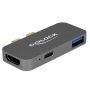 DeLOCK mini Dockingstation für macbook mit 5K Bedraad Thunderbolt 3 Grijs (87739) thumbnail