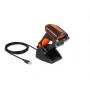DeLOCK 90556 barcode-lezer Draagbare streepjescodelezer 1D/2D CMOS Zwart, Oranje (90556) thumbnail