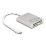 DeLOCK 91005 geheugenkaartlezer USB 3.2 Gen 1 (3.1 Gen 1) Type-C Grijs (91005) thumbnail
