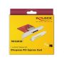 DeLOCK 91748 geheugenkaartlezer PCI Express Intern Metallic, Rood (91748) thumbnail
