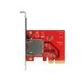 DeLOCK 91748 geheugenkaartlezer PCI Express Intern Metallic, Rood (91748) thumbnail