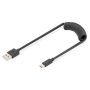 Digitus AK-300430-006-S USB-kabel 1 m USB 2.0 USB A USB C Zwart (AK-300430-006-S) thumbnail