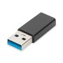 Digitus AK-300524-000-S tussenstuk voor kabels USB A USB-C jack Zwart (AK-300524-000-S) thumbnail
