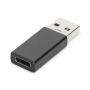 Digitus AK-300524-000-S tussenstuk voor kabels USB A USB-C jack Zwart (AK-300524-000-S) thumbnail
