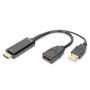 Digitus AK-330101-002-S video kabel adapter 0,2 m HDMI Type A (Standaard) HDMI + USB Zwart (AK-330101-002-S) thumbnail