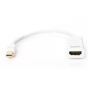 Digitus mini DP - HDMI, 0.15m 0,15 m Mini DisplayPort Wit (AK-340404-001-W) thumbnail