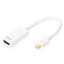 Digitus mini DP - HDMI, 0.15m 0,15 m Mini DisplayPort Wit (AK-340404-001-W) thumbnail