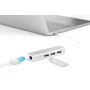 Digitus DA-70255 interface hub USB 3.2 Gen 1 (3.1 Gen 1) Type-C 1000 Mbit/s Grijs, Wit (DA-70255) thumbnail