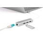 Digitus DA-70255 interface hub USB 3.2 Gen 1 (3.1 Gen 1) Type-C 1000 Mbit/s Grijs, Wit (DA-70255) thumbnail