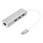 Digitus DA-70255 interface hub USB 3.2 Gen 1 (3.1 Gen 1) Type-C 1000 Mbit/s Grijs, Wit (DA-70255) thumbnail