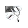 Digitus DA-90353 flat panel bureau steun 68,6 cm (27") Zwart, Zilver (DA-90353) thumbnail