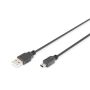Digitus 1m, USB2.0-A/USB2.0 mini-B USB-kabel USB A Mini-USB B Zwart (DB-300130-010-S) thumbnail