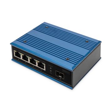 Digitus DN-651131 netwerk-switch Unmanaged Fast Ethernet (10/100) Zwart, Blauw (DN-651131) thumbnail