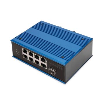 Digitus DN-651133 netwerk-switch Unmanaged Fast Ethernet (10/100) Zwart, Blauw (DN-651133) thumbnail