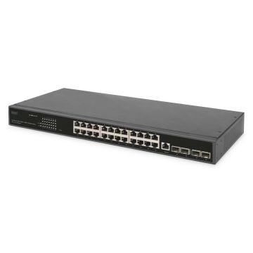 Digitus DN-80223 netwerk-switch Unmanaged L3 Gigabit Ethernet (10/100/1000) 1U Zwart (DN-80223) thumbnail
