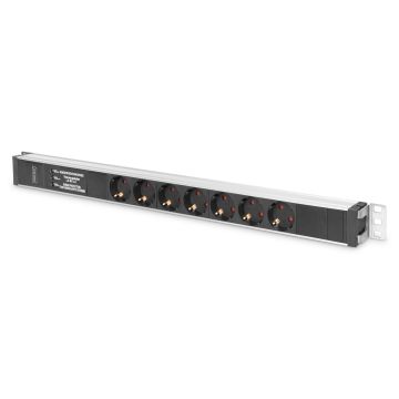 Digitus DN-95412 energiedistributie 7 AC-uitgang(en) 0U Zwart, Zilver (DN-95412) thumbnail