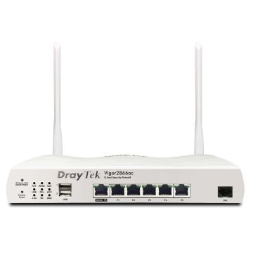 Draytek Vigor 2866Vac draadloze router Gigabit Ethernet Dual-band (2.4 GHz / 5 GHz) 4G Wit (V2866VAC-DE-AT-CH) thumbnail