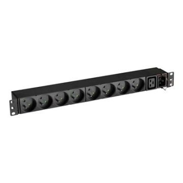 Eaton FlexPDU 8 FR energiedistributie 9 AC-uitgang(en) 1U Zwart (EFLX8F) thumbnail