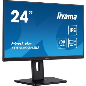iiyama XUB2492HSU-B6 computer monitor 60,5 cm (23.8") 1920 x 1080 Pixels Full HD LED Zwart (XUB2492HSU-B6) thumbnail