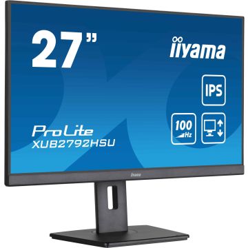 iiyama XUB2792HSU-B6 computer monitor 68,6 cm (27") 1920 x 1080 Pixels Full HD LED Zwart (XUB2792HSU-B6) thumbnail