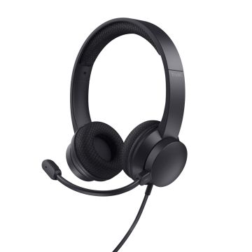 Trust Ayda ENC Headset - Evironmental Noise cancelling headset – USB-aansluiting – Microfoon met ENC – Zwart (25089) thumbnail