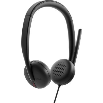 DELL WH3024 Headset Bedraad Hoofdband Oproepen/muziek USB Type-C Zwart (HE324-DWW) thumbnail