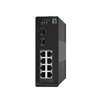 LevelOne IGS-2110P netwerk-switch Managed L2 Gigabit Ethernet (10/100/1000) Power over Ethernet (PoE) Zwart (IGS-2110P) thumbnail