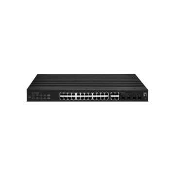 LevelOne IGS-2128 netwerk-switch Managed L2 Gigabit Ethernet (10/100/1000) Zwart (IGS-2128) thumbnail