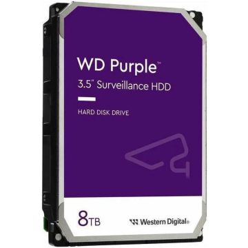 Western Digital WD85PURZ Purple Surveillance HD, 8TB, 3.5, SATA3, 7200 RPM, 256MB (WD85PURZ) thumbnail