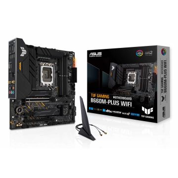 ASUS TUF GAMING B660M-PLUS WIFI Intel B660 LGA 1700 micro ATX (90MB1AZ0-M0EAY0) thumbnail