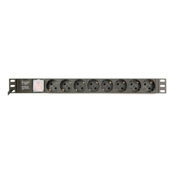 Gembird EG-PDU-014-C14 energiedistributie 8 AC-uitgang(en) 1U Zwart (EG-PDU-014-C14) thumbnail