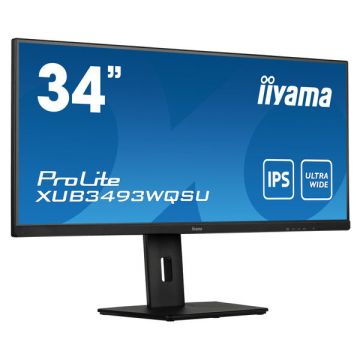iiyama ProLite XUB3493WQSU-B5 computer monitor 86,4 cm (34") 3440 x 1440 Pixels UltraWide Quad HD LED Zwart